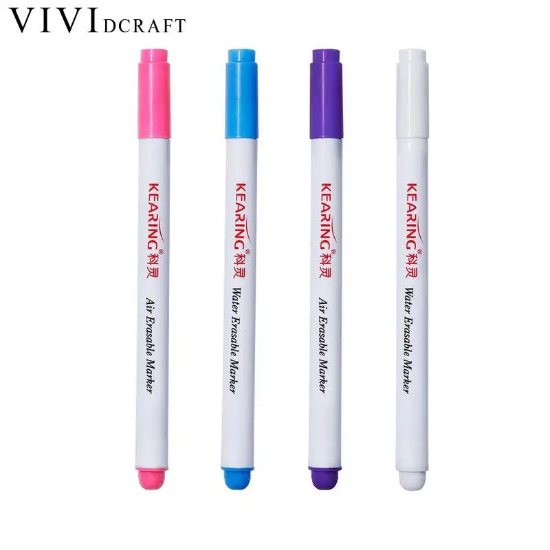 

4pcs/set Erasable Pen Easy Wipe Off Water Soluble Fabric Marker Pen Temporary Marking School And Office Marker Pen DGC1183A