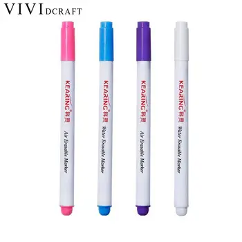 

4pcs/set Erasable Pen Easy Wipe Off Water Soluble Fabric Marker Pen Temporary Marking School And Office Marker Pen DGC1183A