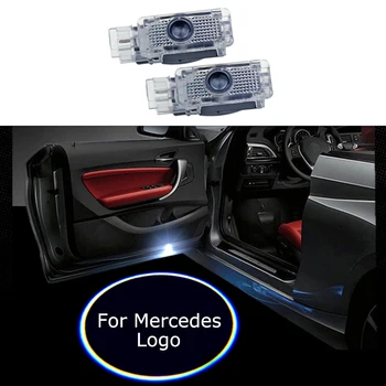 

1-20 Pair For Mercedes Logo Car Door Badge Shadow Projector Welcome Ghost Courtesy Light For W203 Class SLK W209 W240 R171 W639