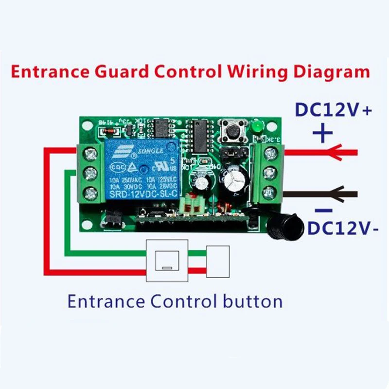 DC12V 1CH 10A беспроводной пульт дистанционного управления Переключатель системы приемник одна кнопка Водонепроницаемый пульт дистанционного управления 315 МГц/433 МГц