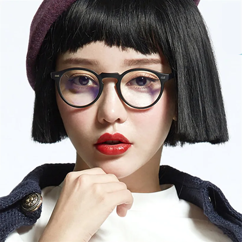 YOOSKE круглые оптические очки, оправа для женщин и мужчин, прозрачные очки, Ретро стиль, Женские оправы для очков