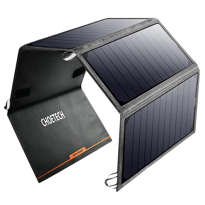 

CHOETECH Solar Panel Charger 24W Solar Cell Charger For Iphone USB Port Portable Battery Char For Xiao Mi Huawei