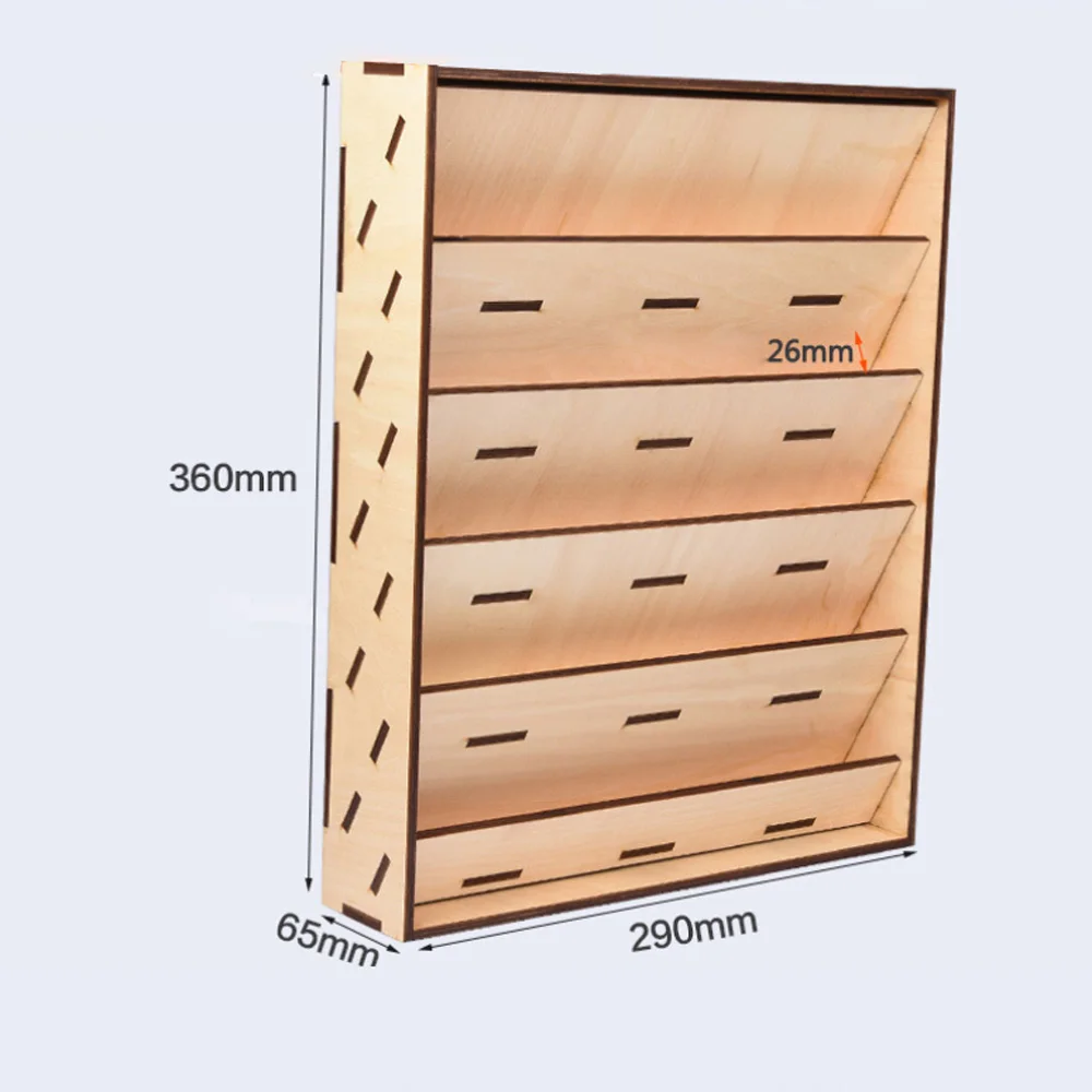 

1 Pcs Wooden Storage Rack For Acrylic Tamiya Paint Brush Color Plate Holder Accs
