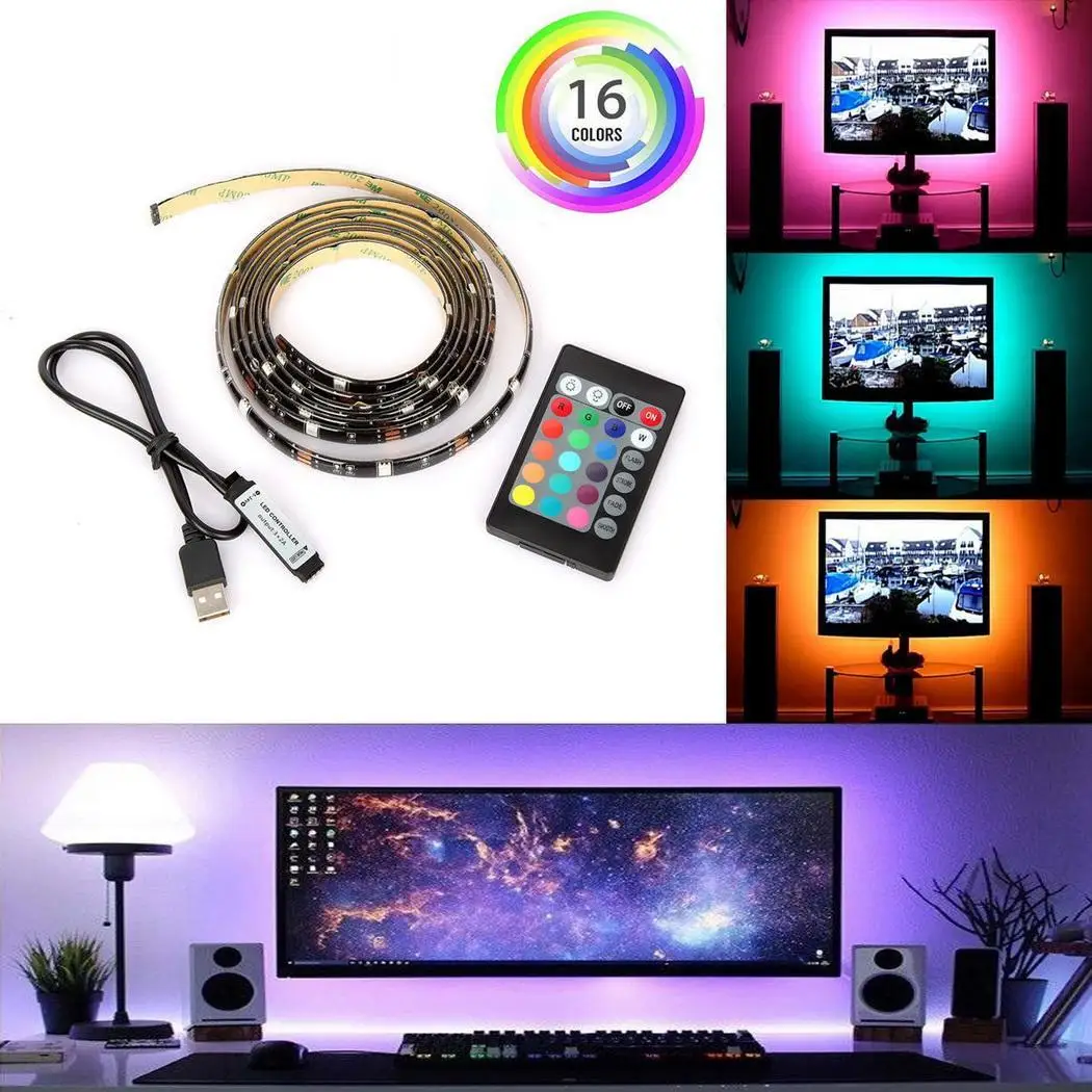 

power Controller Remote Light LED Background CE Keys 24 Low ROHS Television Strip Computer use supply Lights safe for