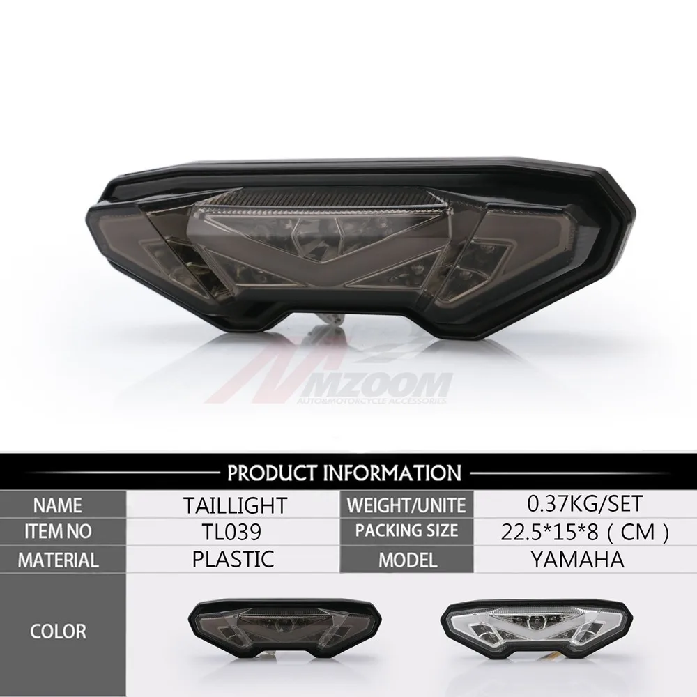  Motorcycle LED Rear Turn Signal Tail Stop Brake Light Lamps Integrated For Yamaha MT-09 FZ09 MT09 2 - 32963694849