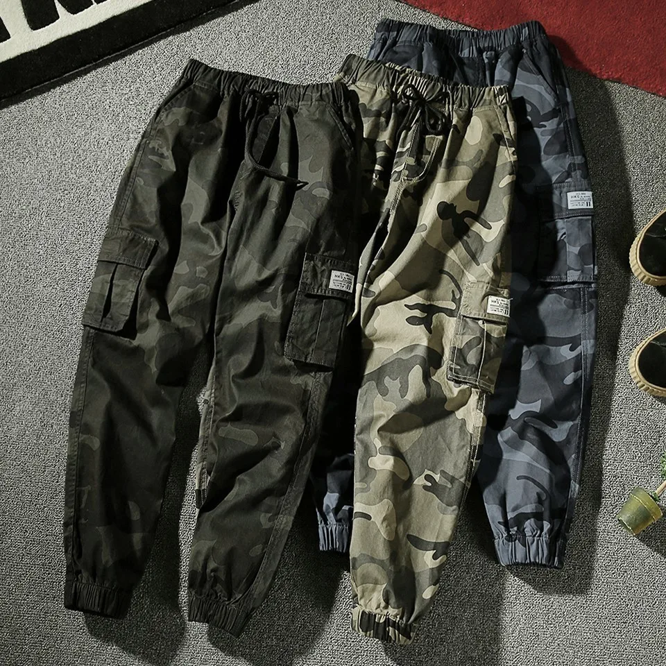 

7XL Men 2019 Spring Autumn Casual Cotton Pockets Cargo Pants Trousers Men Army Military Tactical Fleece Warm Trouser Pant Men