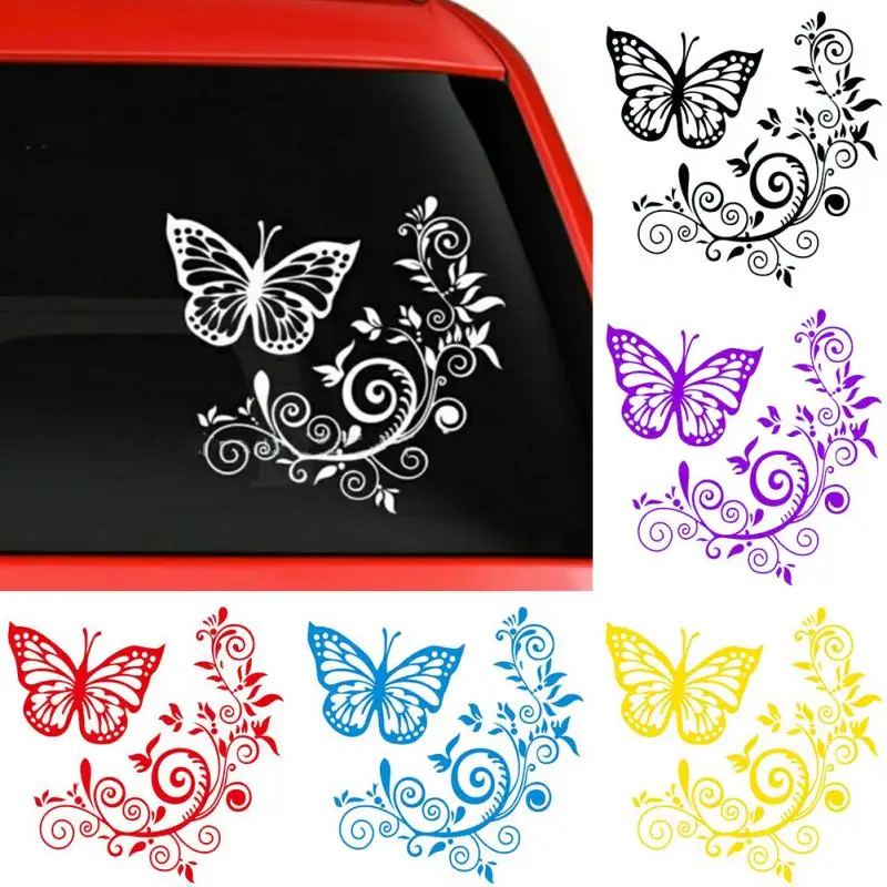 

Car Styling Reflective Waterproof Butterfly Flower Car Sticker Decorative