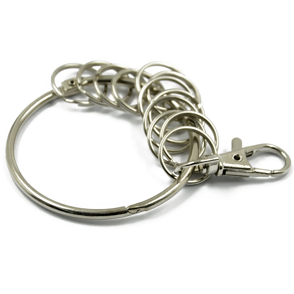 Vintage Key Rings Bronze Large Round Hoop Key Ring Organizer with Lobster  Clasp Key Chains for Multiple Keys 8.5cm Diameter - AliExpress