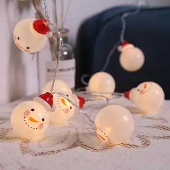 

LED Snowman String Lights LED Fair Lights String Christmas Decor Hanging Lamp With EU Plug 220V guirlande lumineuse exterieur