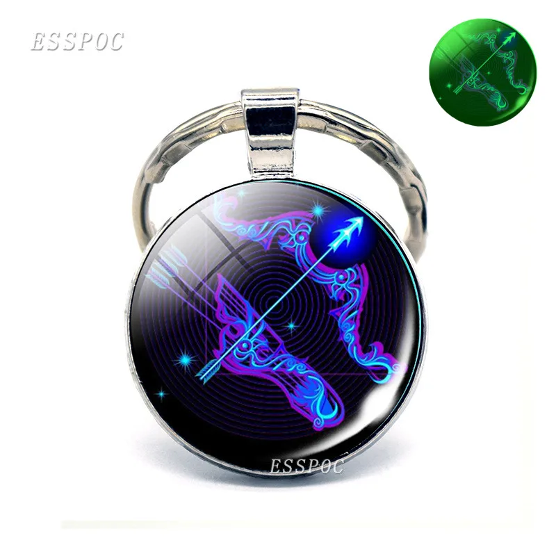 Созвездия брелок Овен Телец Gemini рак Leo Virgo Libra Скорпион Стрелец Водолей светящийся