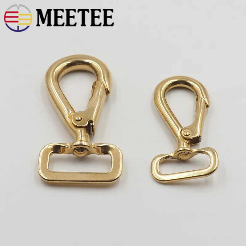 Meetee 2 шт. 20/25 мм латунь металл скоба с собачкой застежка для сумки крюк
