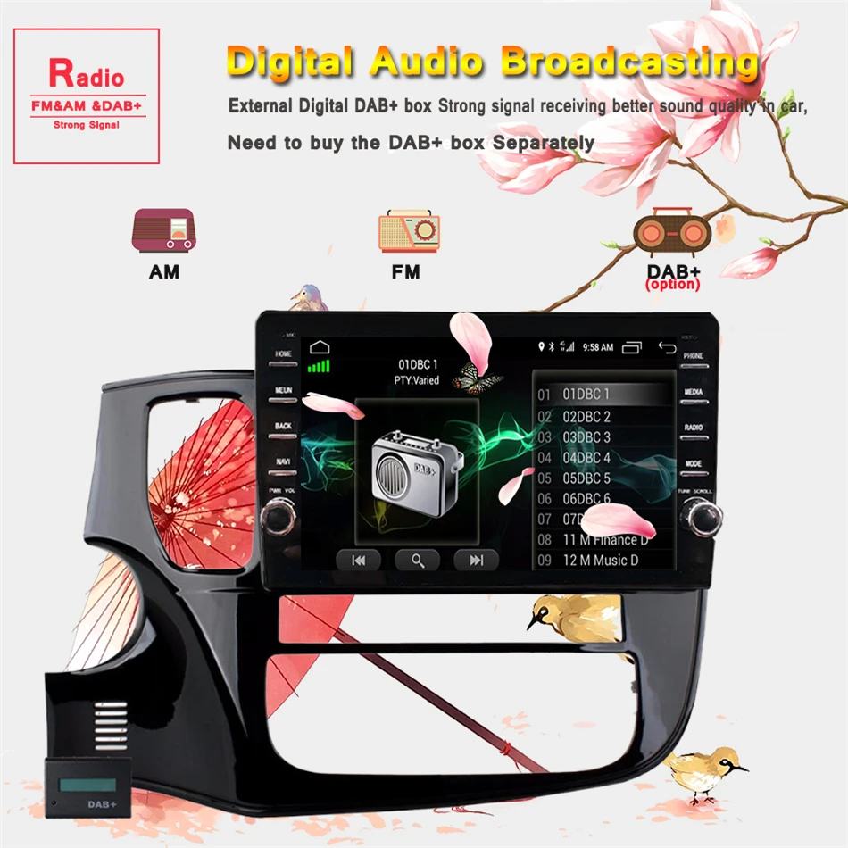 Discount 4G+64G Android 9.0 4G Car Radio Multimedia Video Player Navigation GPS For Mitsubishi Outlander 3 2012-2018 2019 2 Din no dvd 3