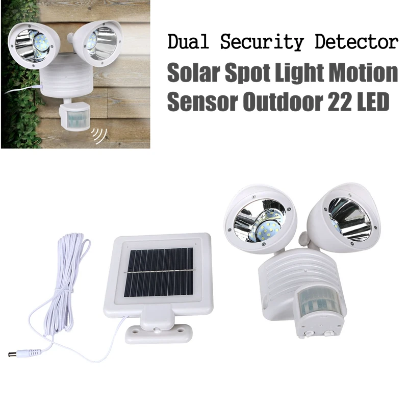 

22 LED Solar Light Dual Security Detector Solar Poewered Spot Light Motion Sensor Outdoor Path Light 22 LED Floodlight