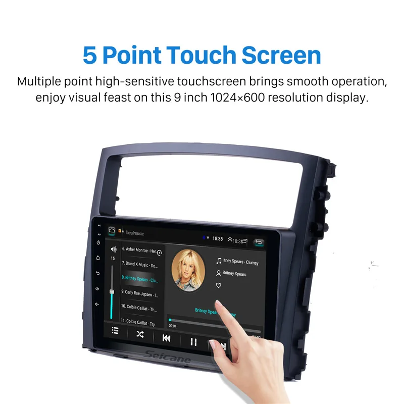 Cheap Seicane Car Radio For Mitsubishi PAJERO V97/V93 2006 2007 2008 2009 2010 2011-2013 Android 8.1 9 inch 2Din GPS Multimedia Player 2