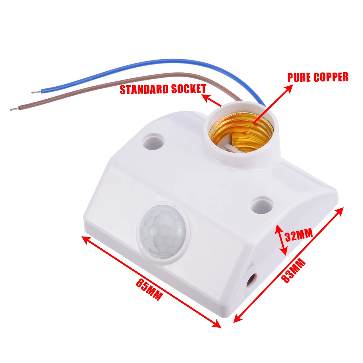 Infrared Motion Sensor LED Light Lamp Holder E27 PIR Control Switch with Screws Lighting Accessories Luminaire Base | Освещение
