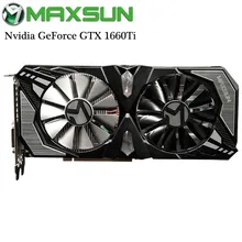 Видеокарта Origianl MAXSUN Nvidia GeForce GTX 1660Ti Terminator 6G для игр GDDR6 192bit DirectX 12 12nm DP/HDMI/DVI