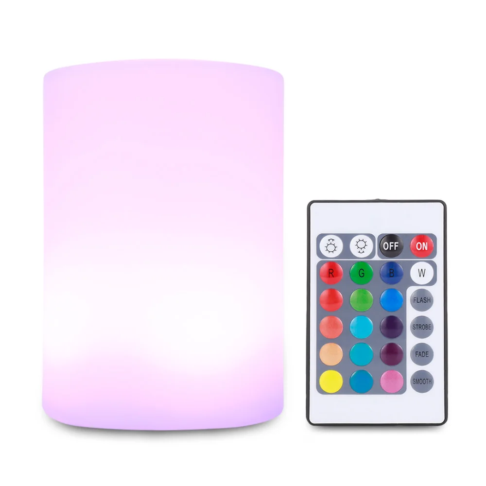 XL DS078 Rechargeable LED Cylindrical Bedside Lamp With Remote Control