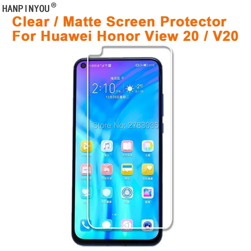 Для Huawei Honor View 20 / V20 6 4 &quotпрозрачная глянцевая/Антибликовая матовая защитная