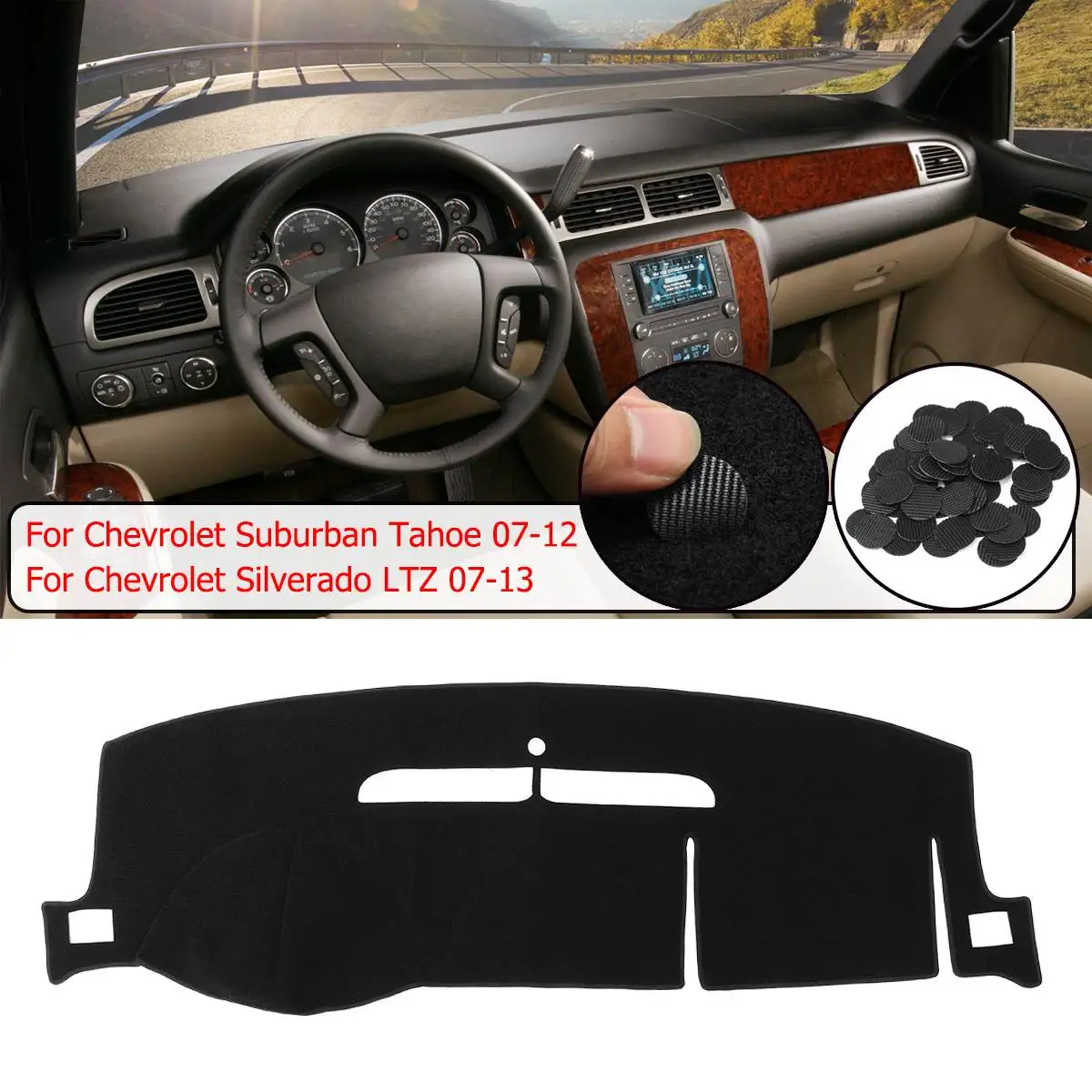 Dash Mat Cover Dashboard For Chevrolet Tahoe Suburban 07 12