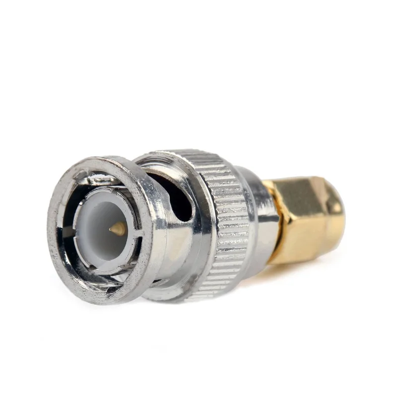 1/10 PCS Adapter BNC Plug Male To SMA Male RF Connector Straight M/M PTFE Gold Plating Nickel Plating E2shopping -- O6 W 1/10 PCS Adapter BNC Plug Male To SMA Male RF Connector Straight M/M PTFE Gold Plating Nickel Plating E2shopping -- O6 W