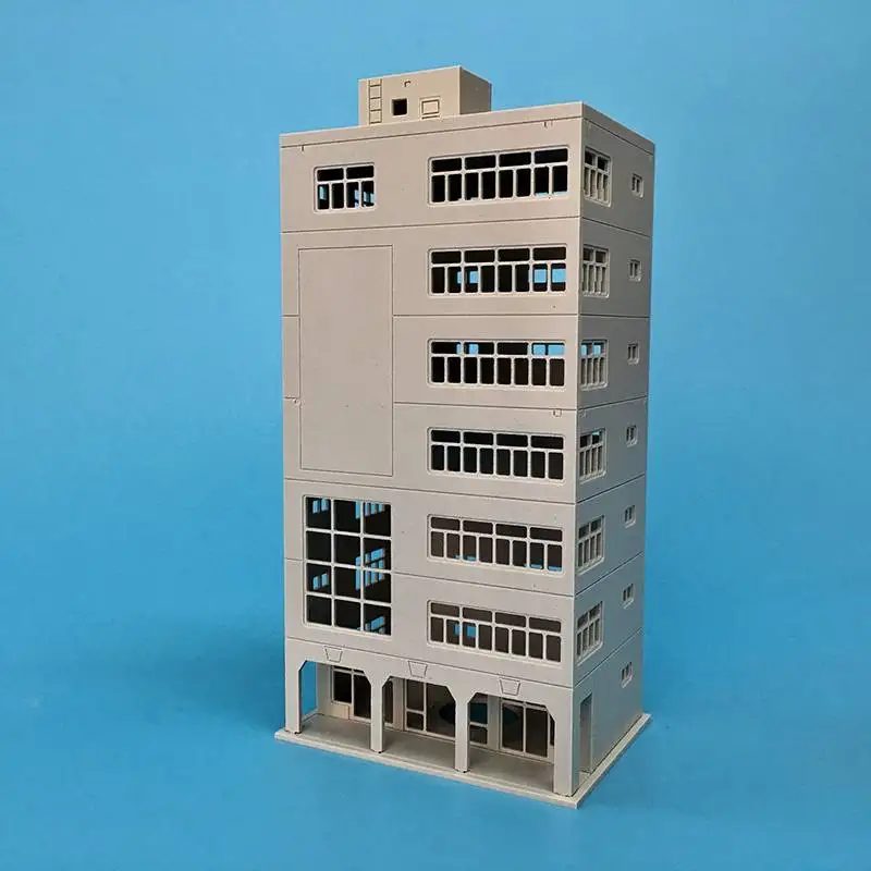 

1/150N Scale Modern City Office Building Model Shopping Mall DIY House Plastic Skyscraper Building Model Assembling Architecture