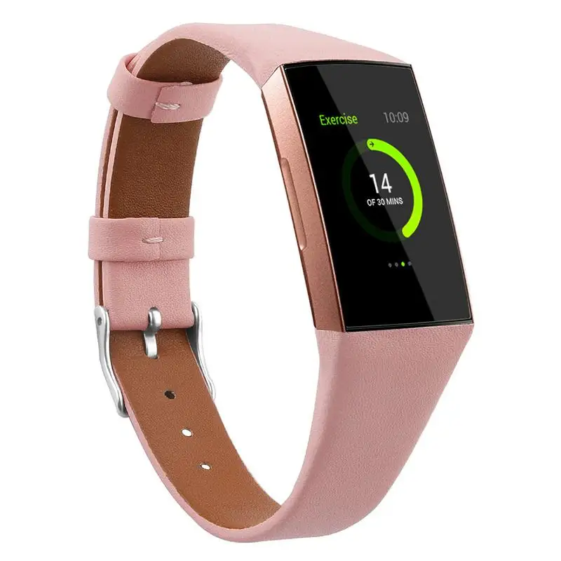S/L женские часы с ремешком из натуральной кожи браслет ремешок для Fitbit заряд 3 &