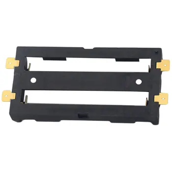 

1Pcs New Black Mini Battery Storage Case For 2 X 18650 Batteries Holder With Bronze Pins battery Storage Box High Quality