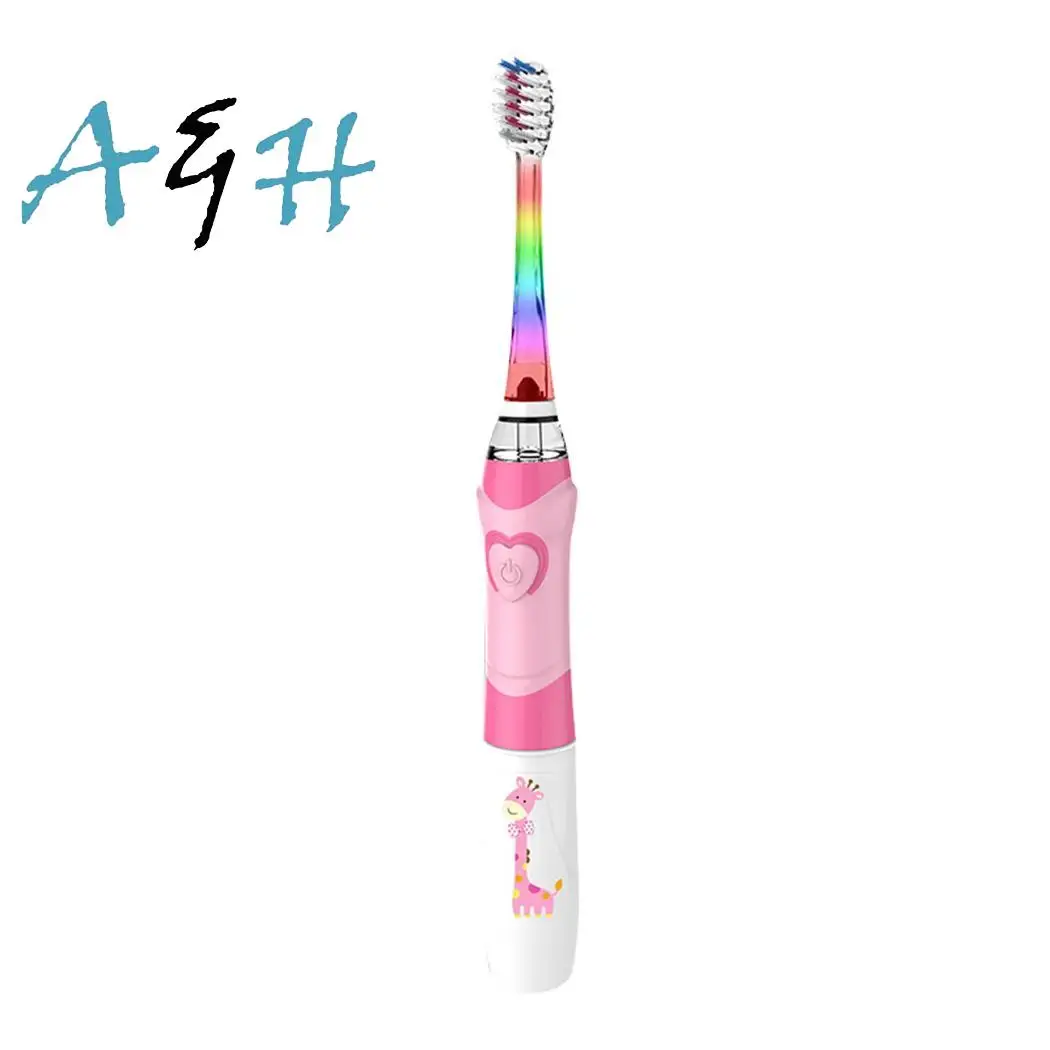 

3-12 Ages Electric Intelligent Sonic Children IPX7 Toothbrush With LED Light x AAA Battery(Not Included)