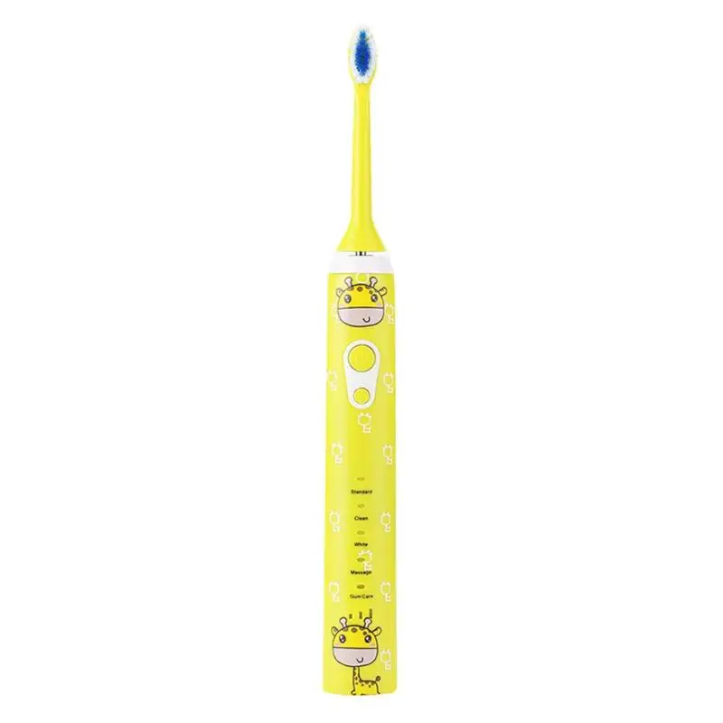

Smart Children Electric Toothbrush Yellow Cartoon Sound-wave Tooth Brush for Dental Care Gifts Tools