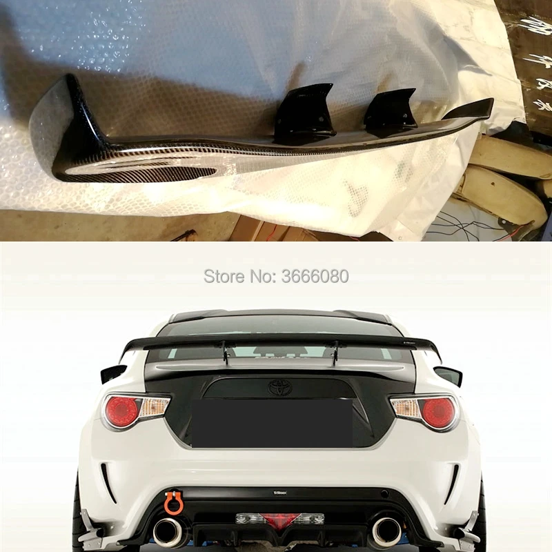 

Car Accessories For Subaru BRZ Toyota 86 GT86 FRP Fiberglass +Carbon Fiber Rear Roof Spoiler Trunk Wing Lip Boot Cover