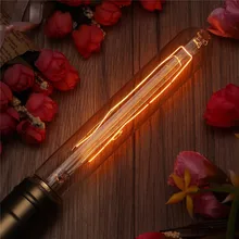 Винтаж светодиодный Эдисон лампы 60 Вт, теплый белый свет 2300 K T10-E27 под старину Светодиодный лампочки накаливания E26 средней база Crystal Clear Стекло 220 v/110 v