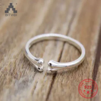 

Korea New Style 925 Sterling Silver Simple Fashion Chic Bone Open Ring Jewelry for Women