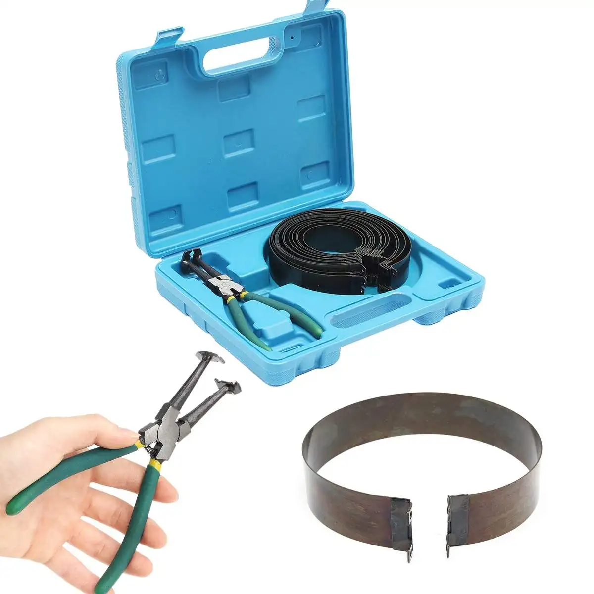 

Brand New 62-140mm 14Rings Piston Ring Compressor Plier Clamp Remover Assembly Engine Tool Cylinder Installer Ratchet Pliers