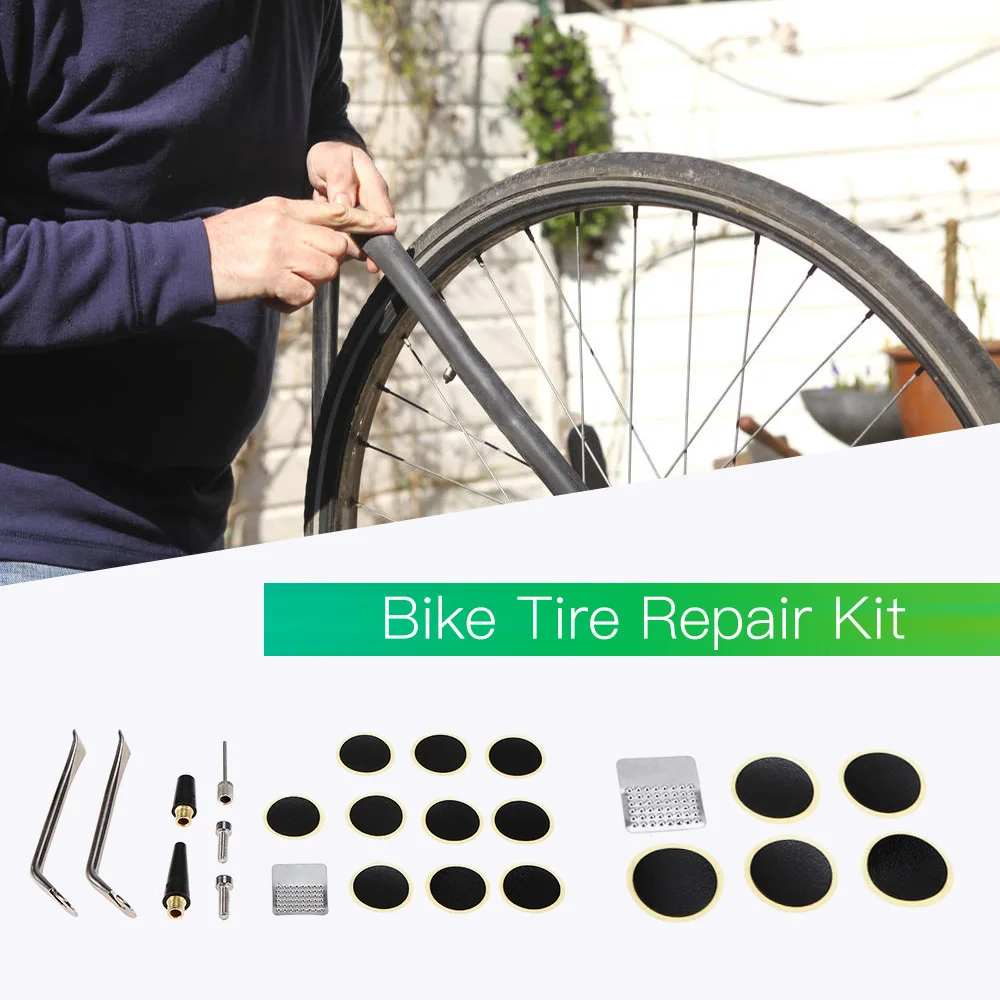 

Bike Repair Kit Bike Patch Rasp Kit Bicycle Repair Tool Kit Bike Tire Levers Toy Nozzles Needle Kit
