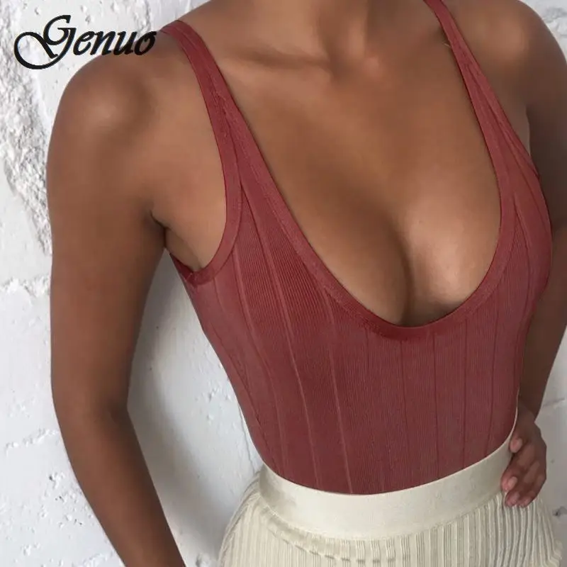 Ribbed Knitted Sexy Bodysuits Women Black Sleeveless Summer Slim Rompers Womens Jumpsuit Basic Playsuit Womens Tops Ribbed Knitted Sexy Bodysuits Women Black Sleeveless Summer Slim Rompers Womens Jumpsuit Basic Playsuit Womens Tops