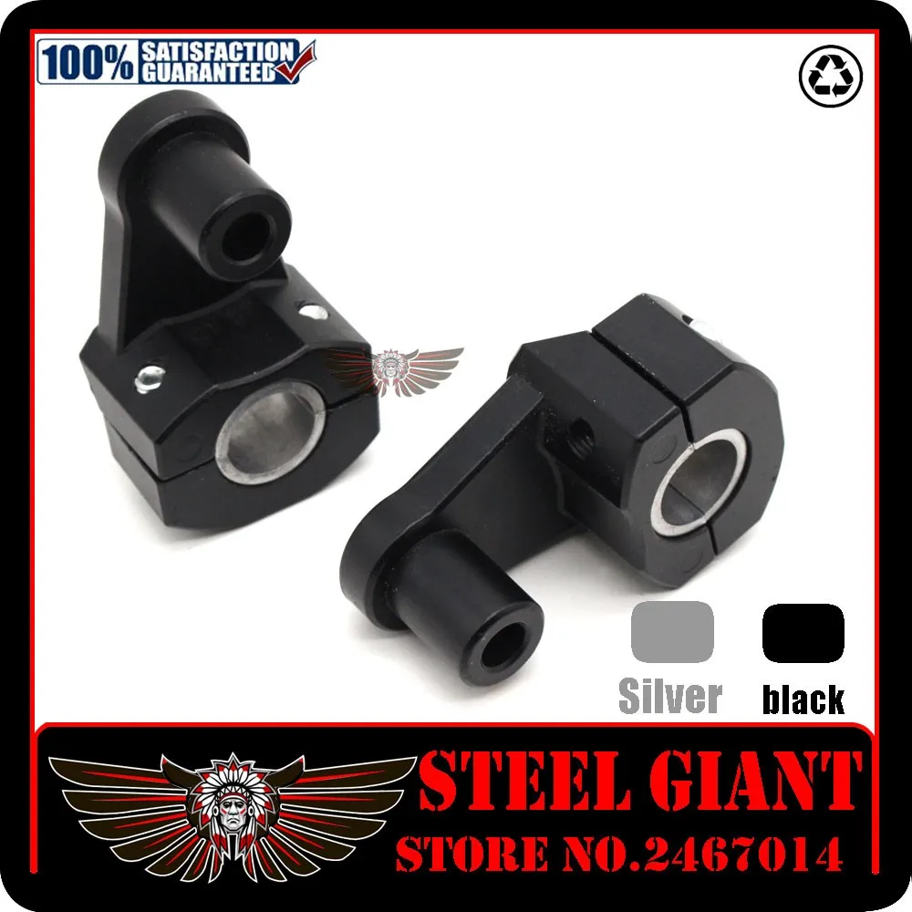 7/8 22 мм баров зажим Универсальный анодированный 2 дюймов поворотными мотоцикл образного руля