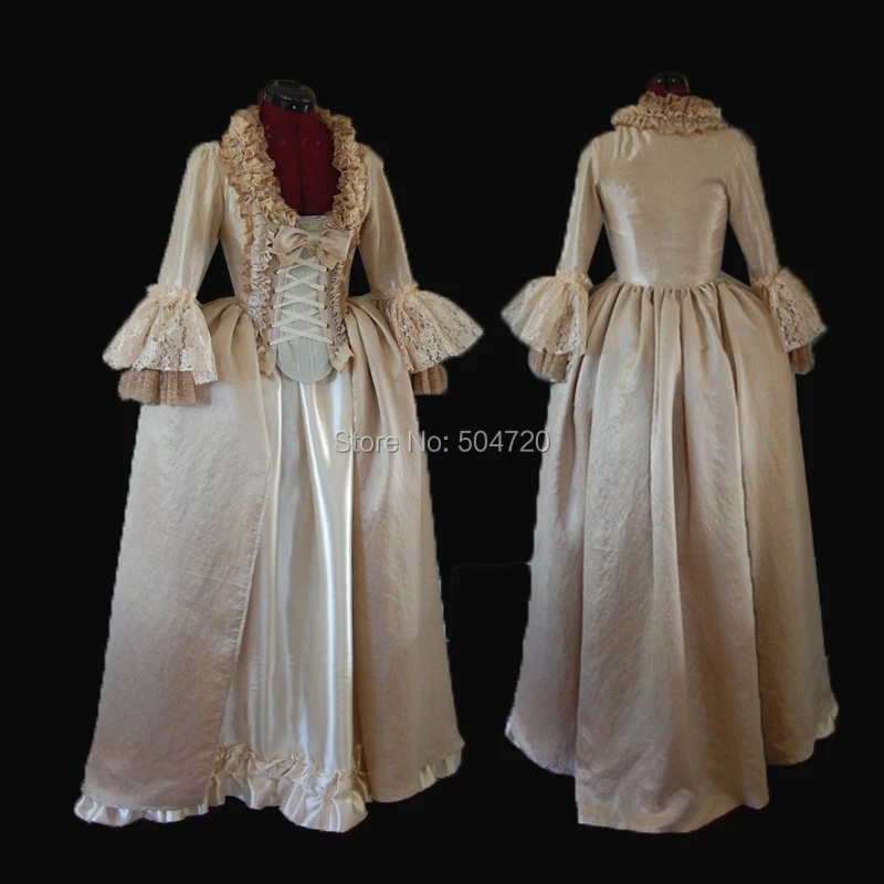 

Tailored!NEW Royal 18 Century French Duchess Retro medieval Renaissance Reenactment Theatre Civil war Victorian dress HL-327