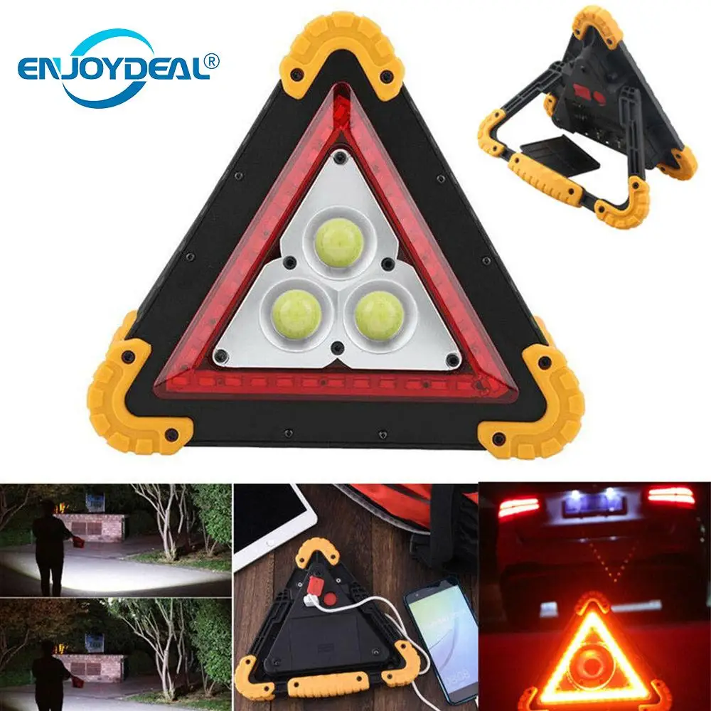 

W838 COB LED Handle Triangle Signal Warning Light Portable Car Repair Work Light SOS Camping Searchlight LED Traffic Lighting