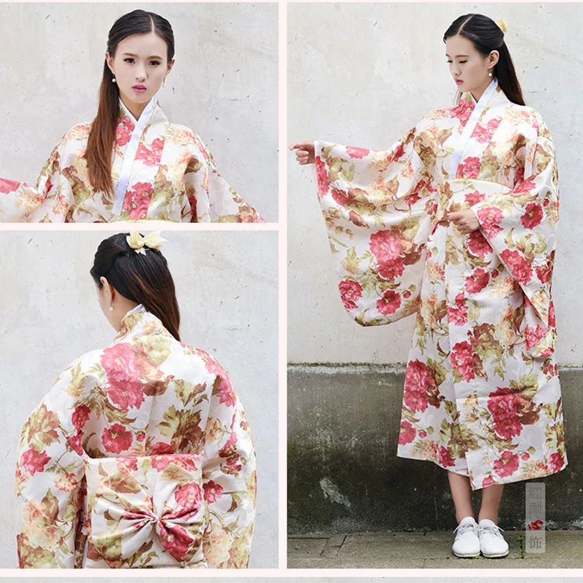 Kimono Traditional Japanese Style Costumes Cosplay Anime Yukata Bath