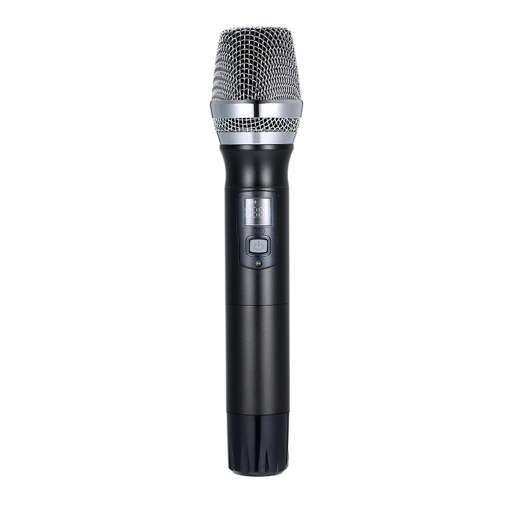 

Wireless Microphone Handheld Microphone with 1/4 Jack Adjustable Frequency Mic for Family KTV Teaching Wedding