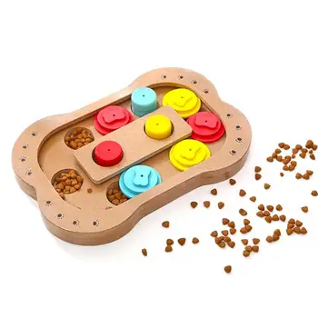 

Dogs Puzzle Toys Bones Paw Shaped Feeding Interactive Toys for Pet Puzzle Training Feeder Bone Type Play Multifunctional Tool