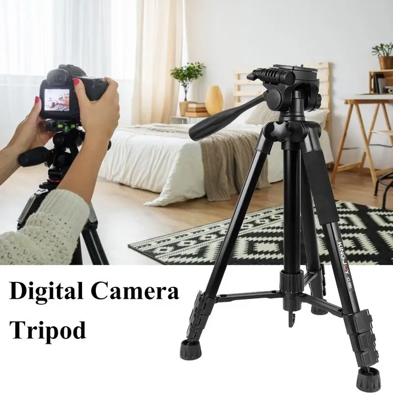 

KINGJOY VT-880 2 In 1 Portable Aluminium Alloy Camera Tripod Monopod Shooting for Canon Nikon Sony Fuji Camcorder Action Camera