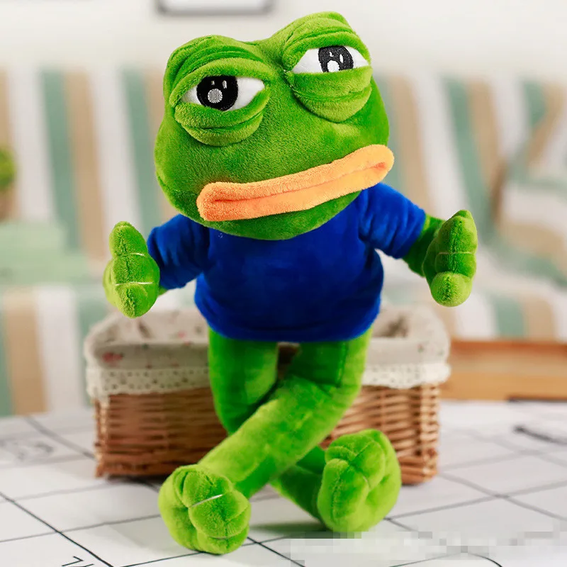 8 шт./лот PEPE Sad Frog плюшевые игрушки аниме кукла косплей животное милая Pepe pin Подушка