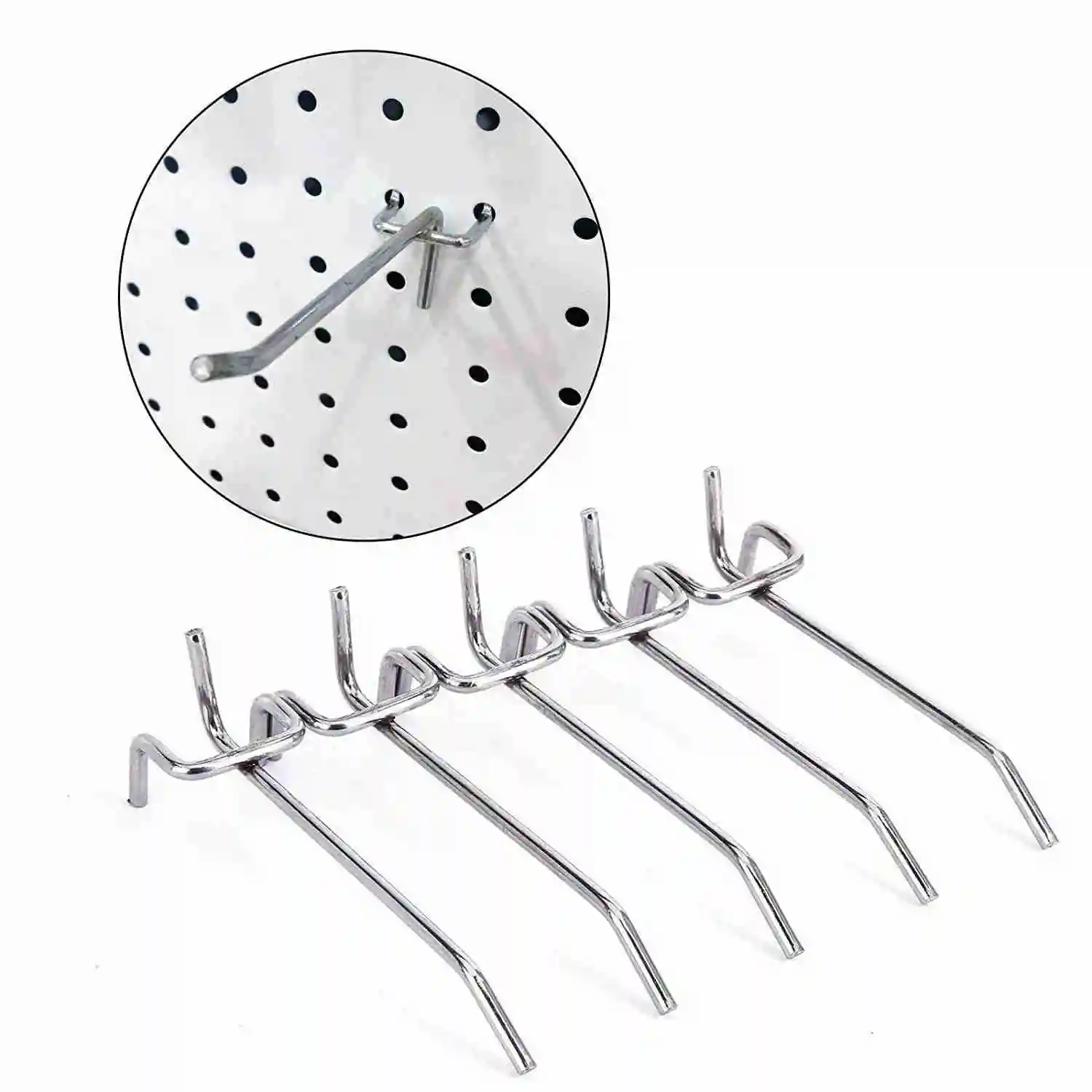 

5 PCS 10CM Hook Panel Perforated Wall Storage Garage Workshop Fixing Tool