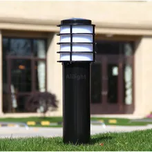 Современный Газон Свет садовые фонари Уличные уличного освещения полосатая лампа Водонепроницаемый Алюминий E27 черный пейзаж лампы светильники