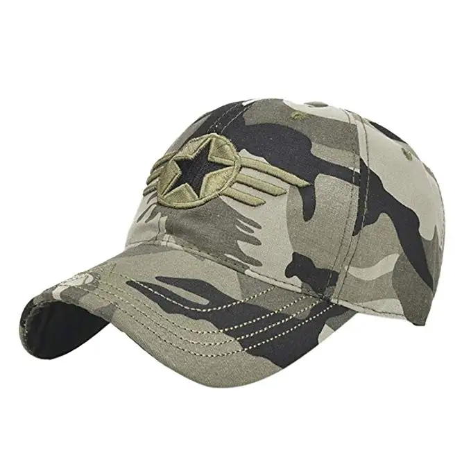 

Hot Sales Outdoor Sport Snapback Stripe Caps Camouflage Hat Simplicity Tactical Military Army Camo Hunting Cap Hat For Men Cap