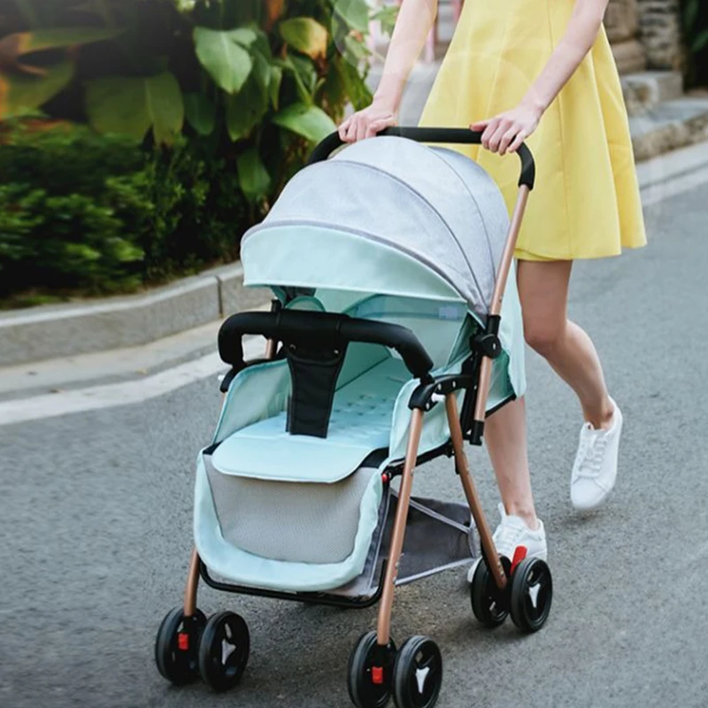 

0 - 3 Years Old Baby Stroller One-Handed One-Button Car Two-Way Sitting Reclining Stroller Four Seasons Universal Kids Gifts