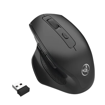 

Hxsj 2.4G Receiver Wireless Game Mouse Adjustable 2400Dpi 6 Buttons Rechargeable Vertical Healthy Mouse Mice For Laptop Pc