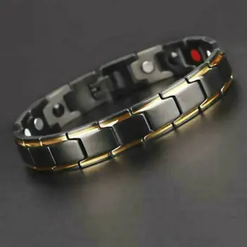 

2019 Therapeutic Energy Healing Bracelet Stainless Steel Magnetic Therapy Bracelet