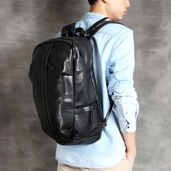 

Leather Backpack Male Large Travel Backpacks Schoolbag Business 13 14 15 inch Laptop Backpack Anti Theft Computer Bag